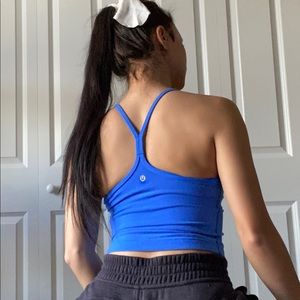 Lululemon Power Y tank (bright blue) *cropped